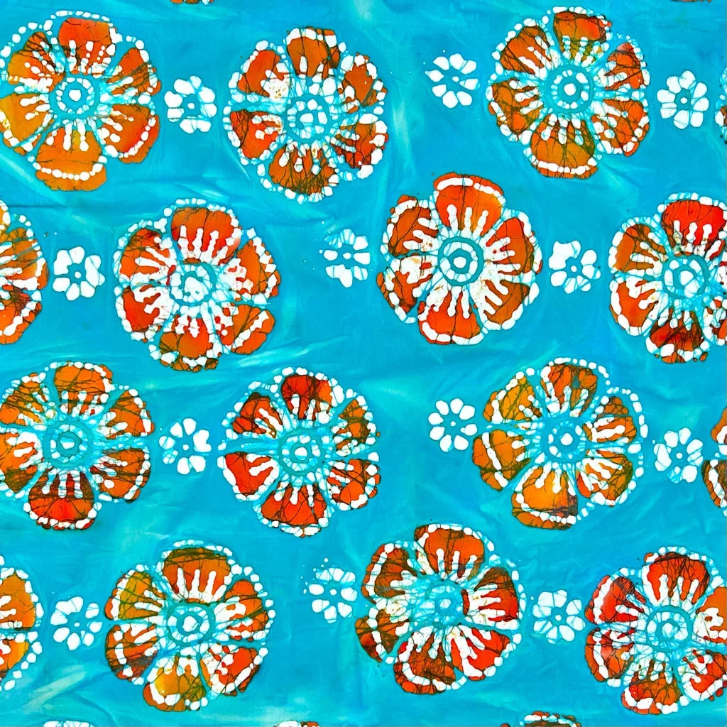 Buy Bloom Circle Cotton Batik Fabric for Sewing, Dressmaking & Crafts - Pound Fabrics
