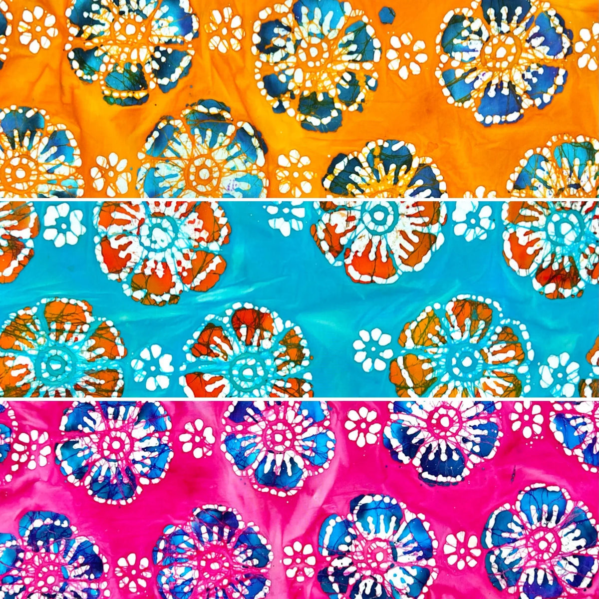 Buy Bloom Circle Cotton Batik Fabric for Sewing, Dressmaking & Crafts - Pound Fabrics