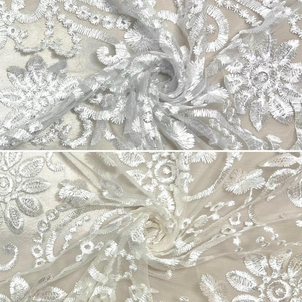 Ivory Beaded Sequin Mesh Lace Fabric, Floral Guipure Flower Lace Material, Bridal Wedding Dress, Couture Embroidery Applique by the Yard Ivory Beaded Sequin Mesh Lace Fabric, Floral Guipure Flower Lace Material, Bridal Wedding Dress, Couture Embroidery Applique by the Yard