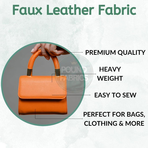 Plain Faux Leather Fabric Full 25m Roll
