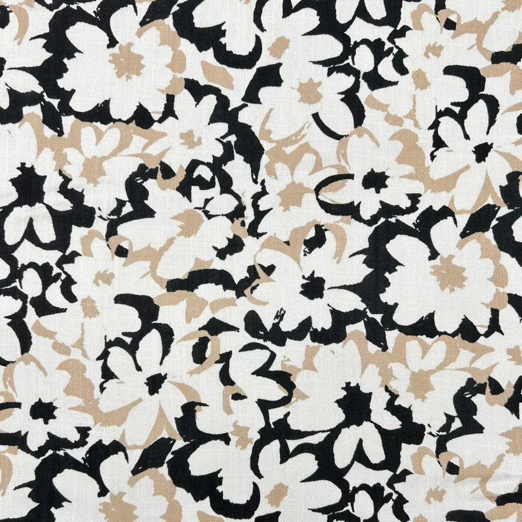 Buy Garden Blossom Stretch Linen Mix Fabric for Sewing, Dressmaking & Crafts - Pound Fabrics