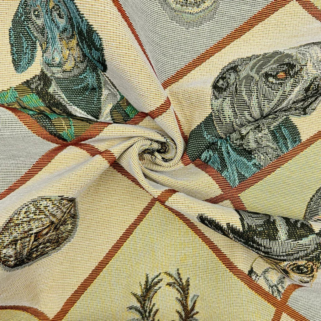 Buy Vintage Dogs Tapestry Fabric for Sewing, Dressmaking & Crafts - Pound Fabrics