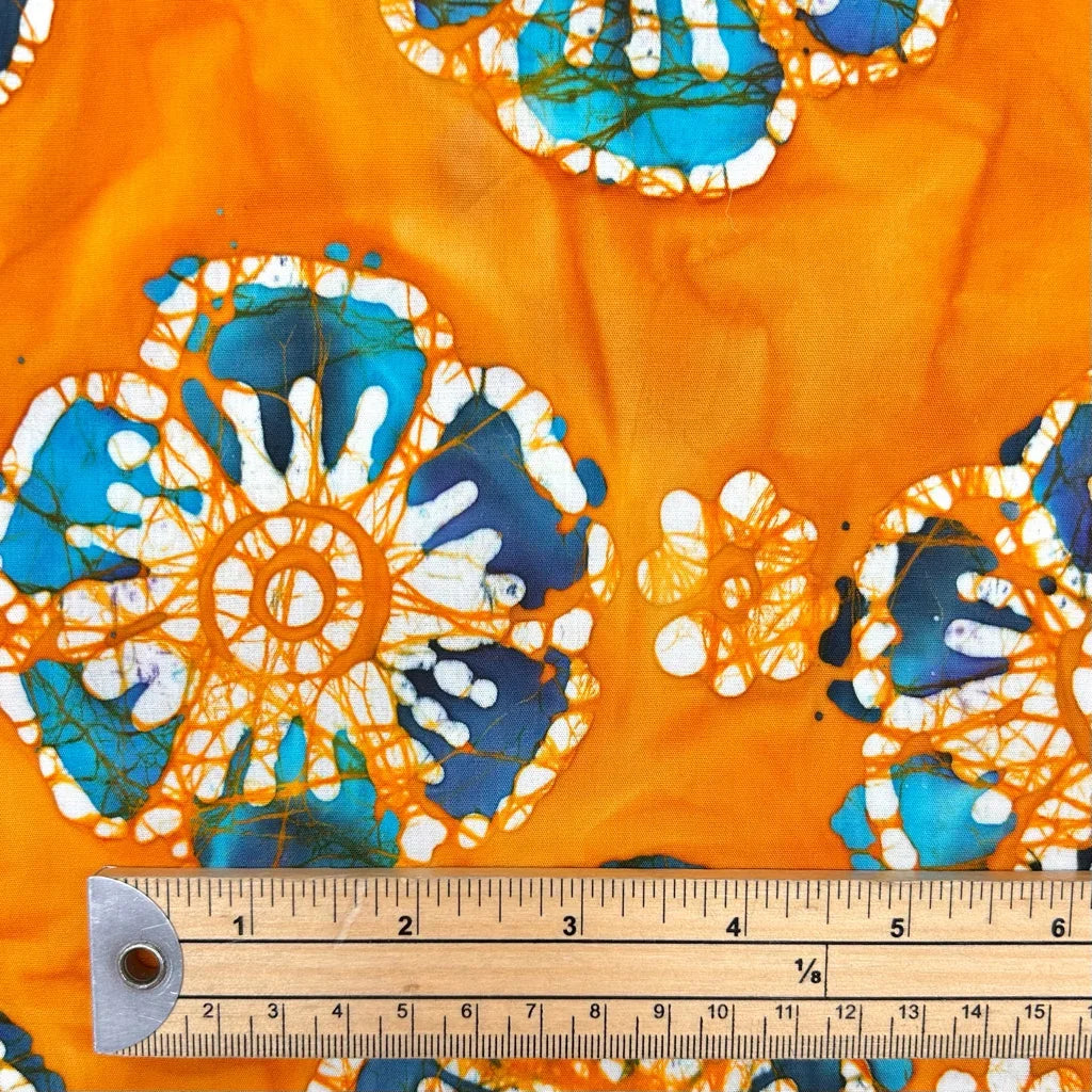 Buy Bloom Circle Cotton Batik Fabric for Sewing, Dressmaking & Crafts - Pound Fabrics