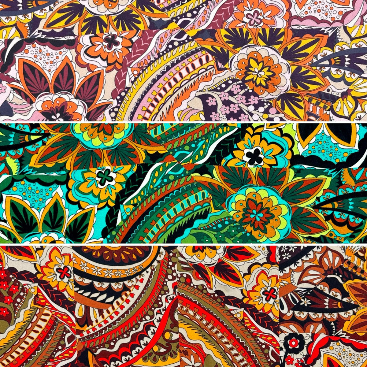 Buy Retro Meadow Viscose Fabric for Sewing, Dressmaking & Crafts - Pound Fabrics