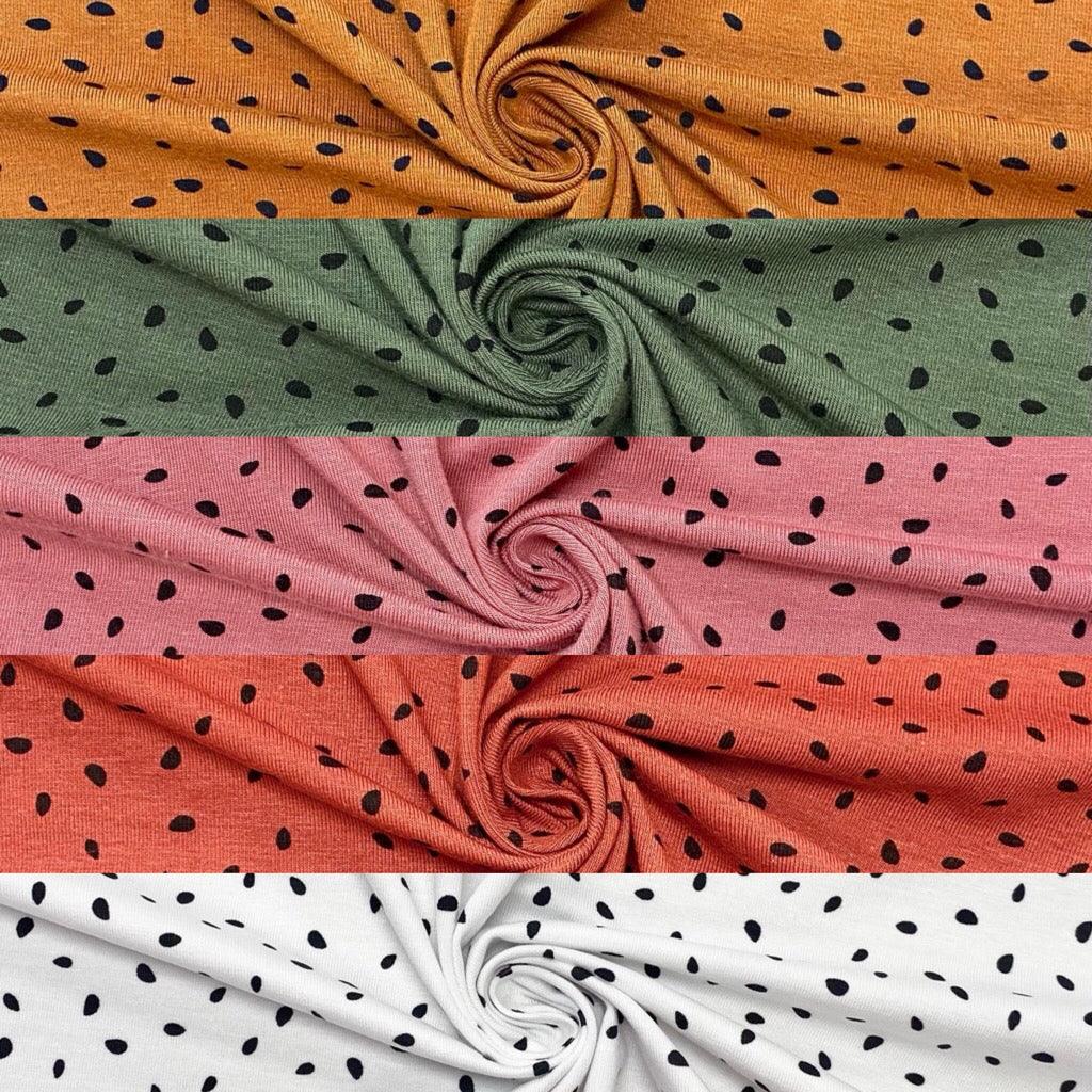 Black Raindrops Modal Jersey Fabric | Best UK Prices | Pound Fabrics