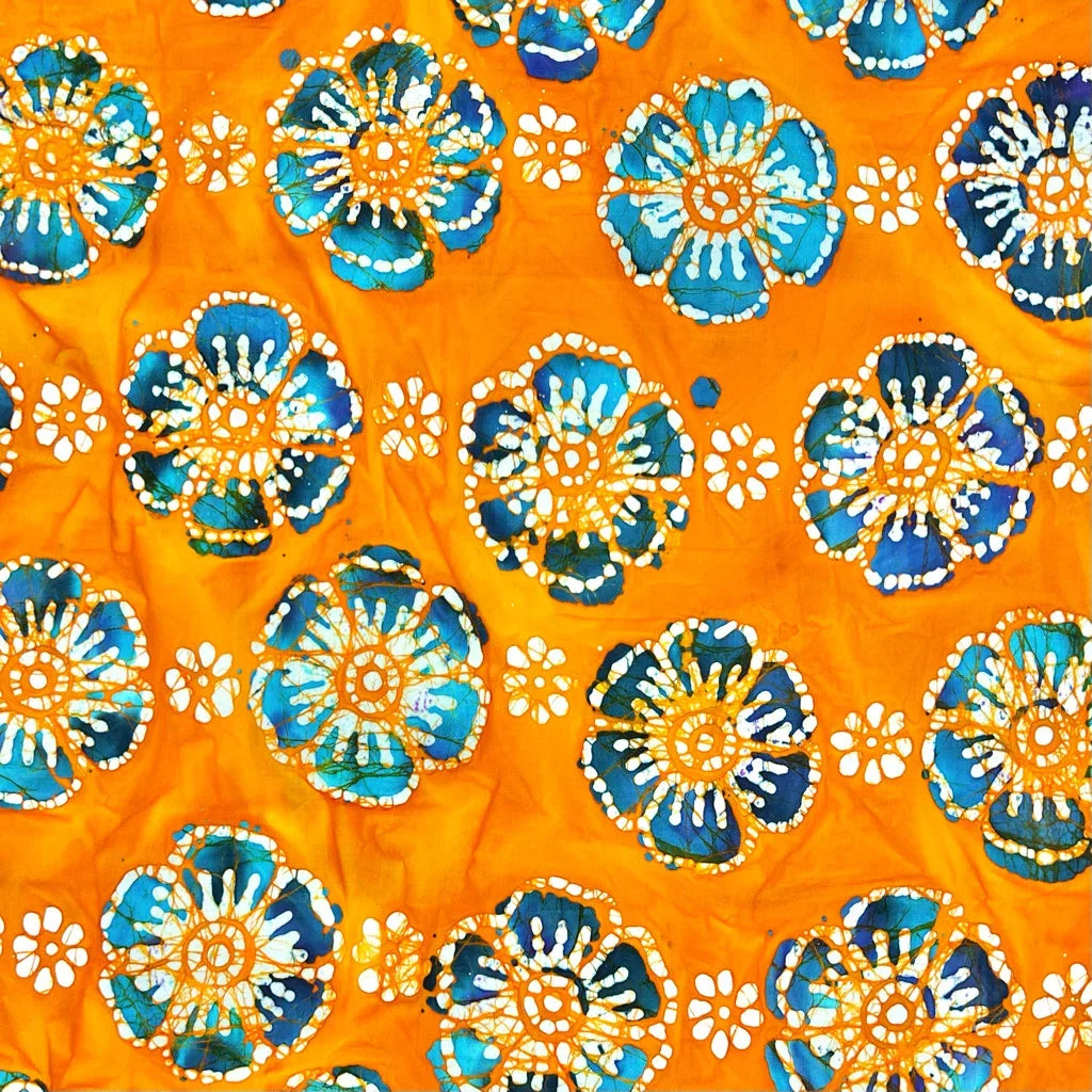 Buy Bloom Circle Cotton Batik Fabric for Sewing, Dressmaking & Crafts - Pound Fabrics