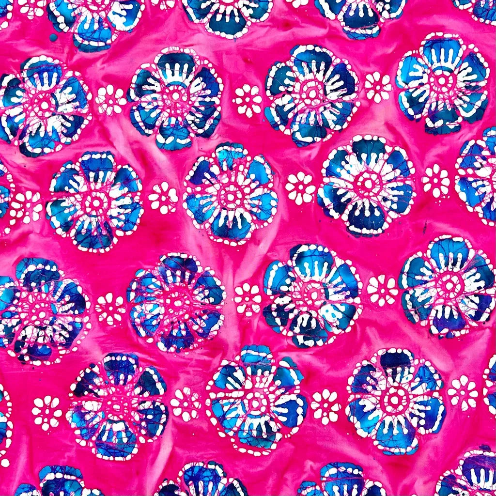 Buy Bloom Circle Cotton Batik Fabric for Sewing, Dressmaking & Crafts - Pound Fabrics