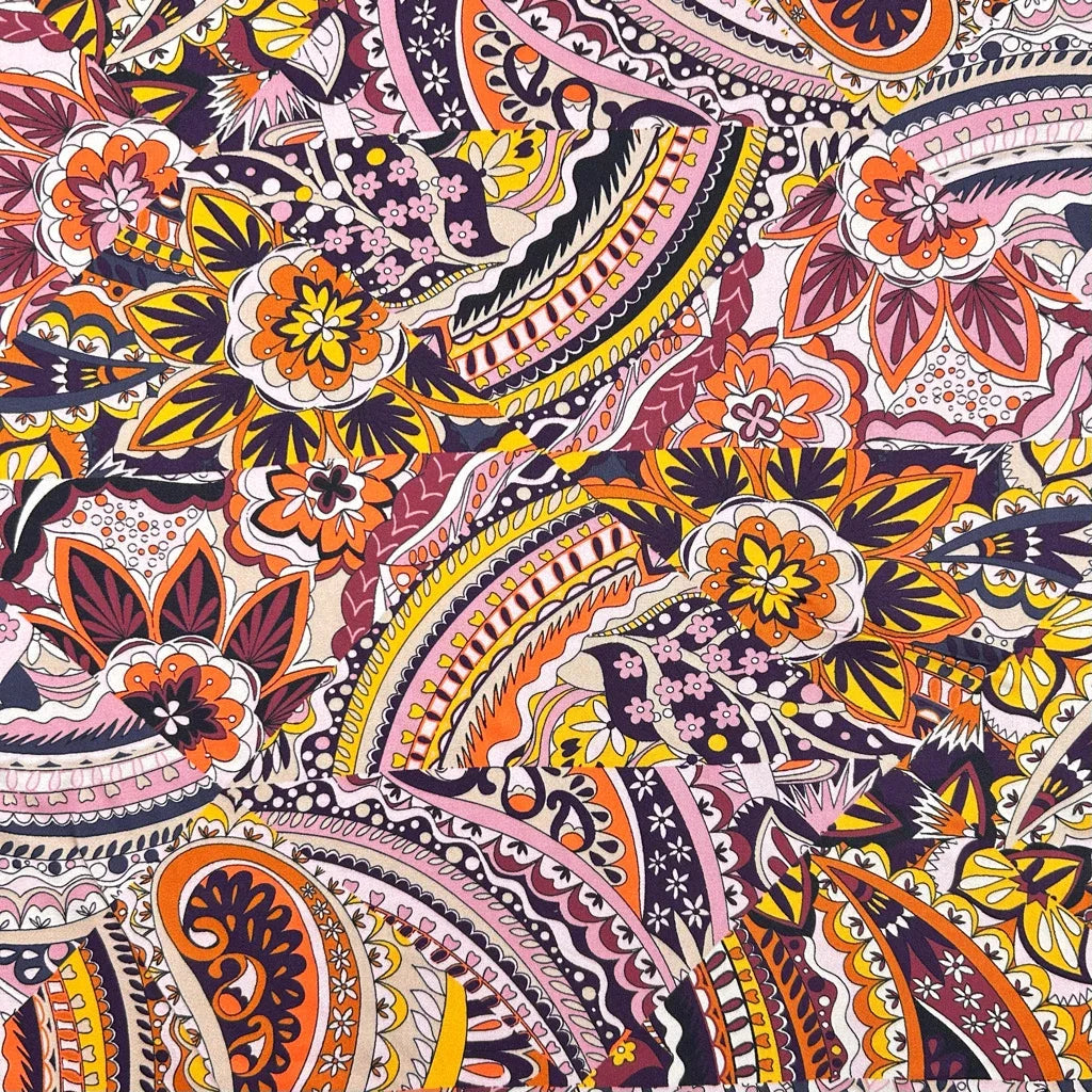 Buy Retro Meadow Viscose Fabric for Sewing, Dressmaking & Crafts - Pound Fabrics
