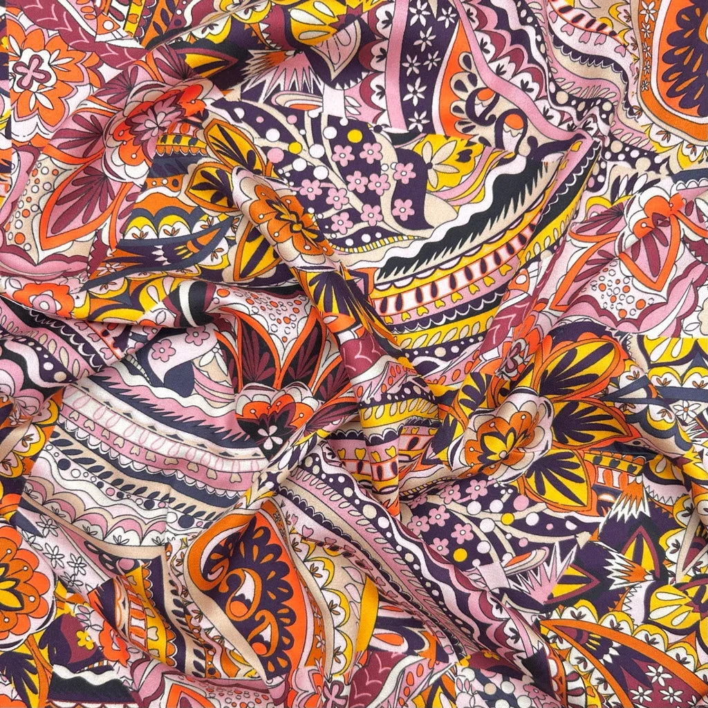 Buy Retro Meadow Viscose Fabric for Sewing, Dressmaking & Crafts - Pound Fabrics