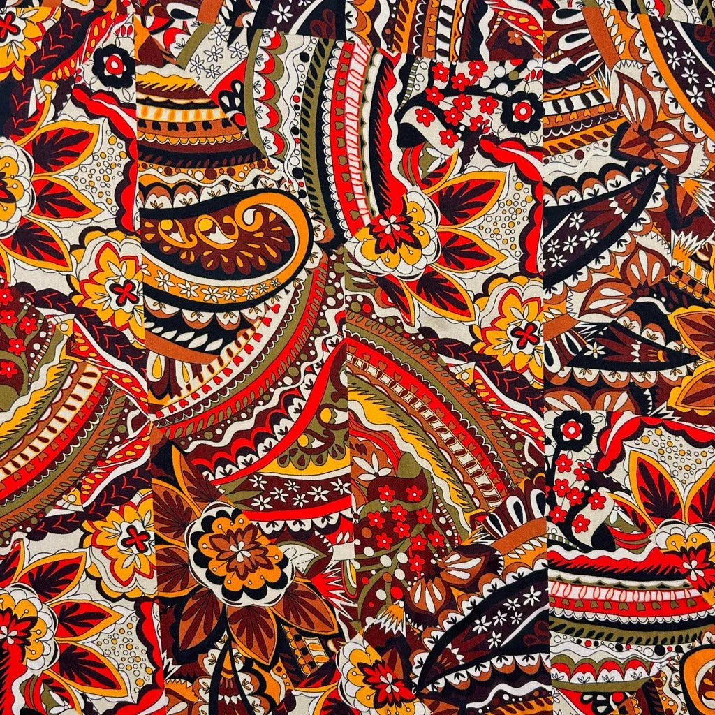 Buy Retro Meadow Viscose Fabric for Sewing, Dressmaking & Crafts - Pound Fabrics
