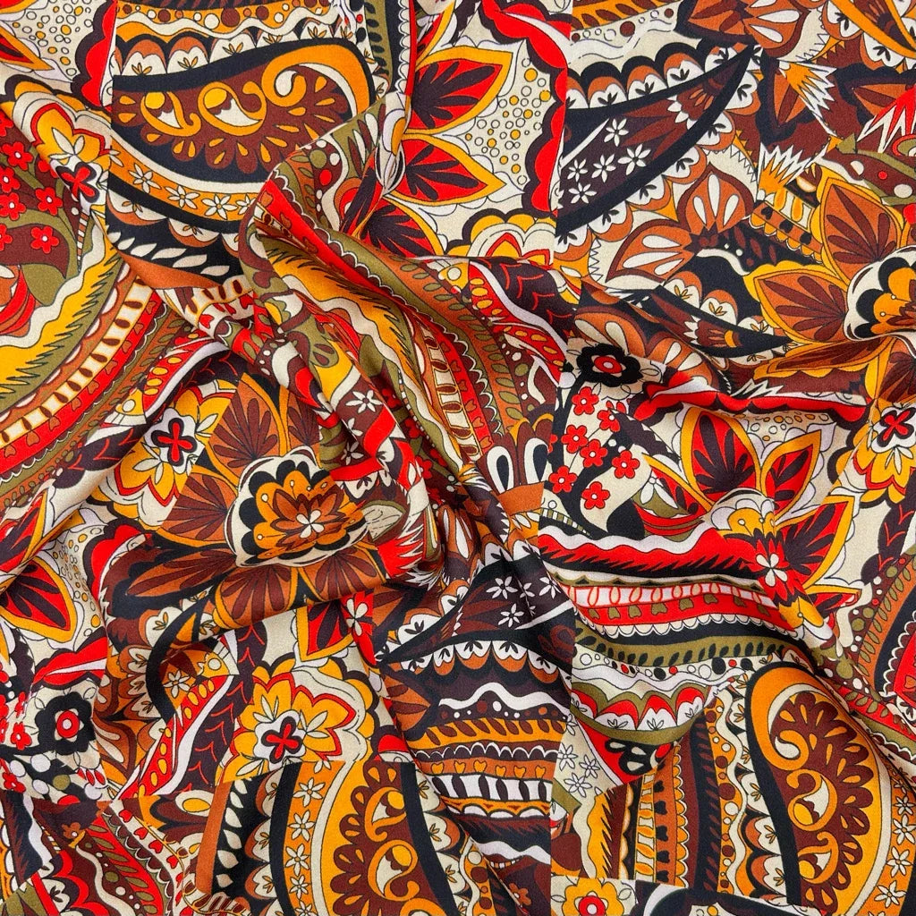 Buy Retro Meadow Viscose Fabric for Sewing, Dressmaking & Crafts - Pound Fabrics