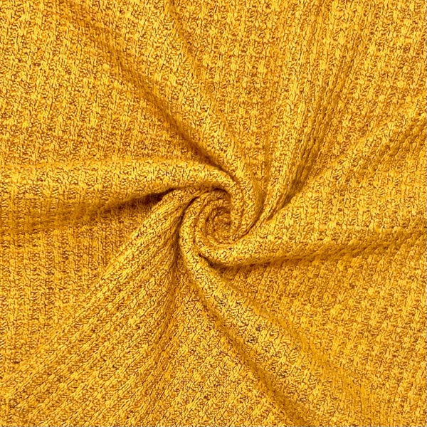 Mustard shop knit fabric