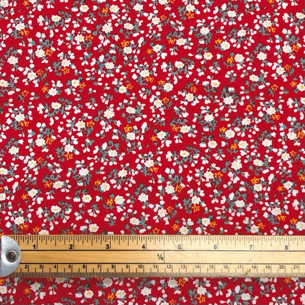 Small Floral Garden Cotton Poplin Fabric Pound Fabrics