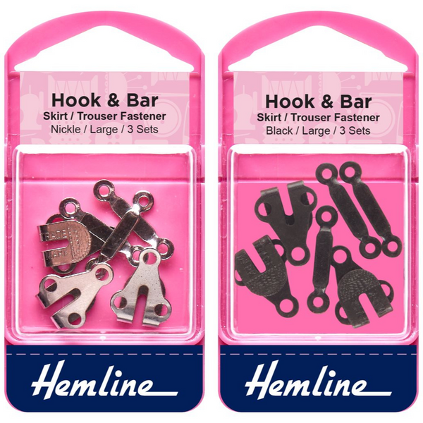 Hemline Skirt/Trouser Hook and Bar Fasteners