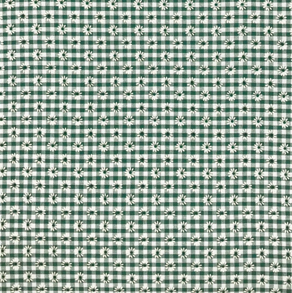 Daisy Checkered Polycotton Fabric (4513478377495)