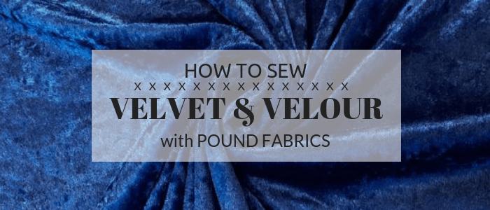 How to sew velvet and velour