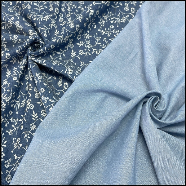 Chambray Denim Fabric - Pound Fabrics