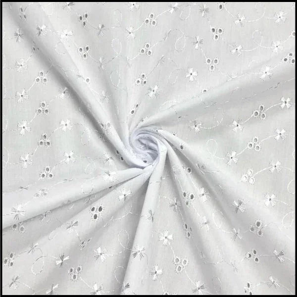 Broderie Anglaise Fabric - Pound Fabrics