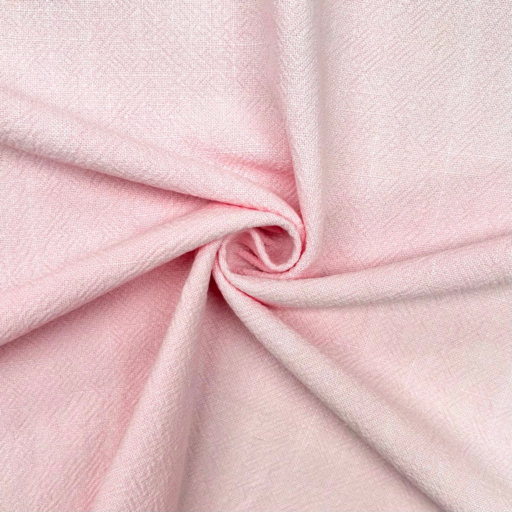 Special Offer Pink Stonewashed Linen Blend Fabric