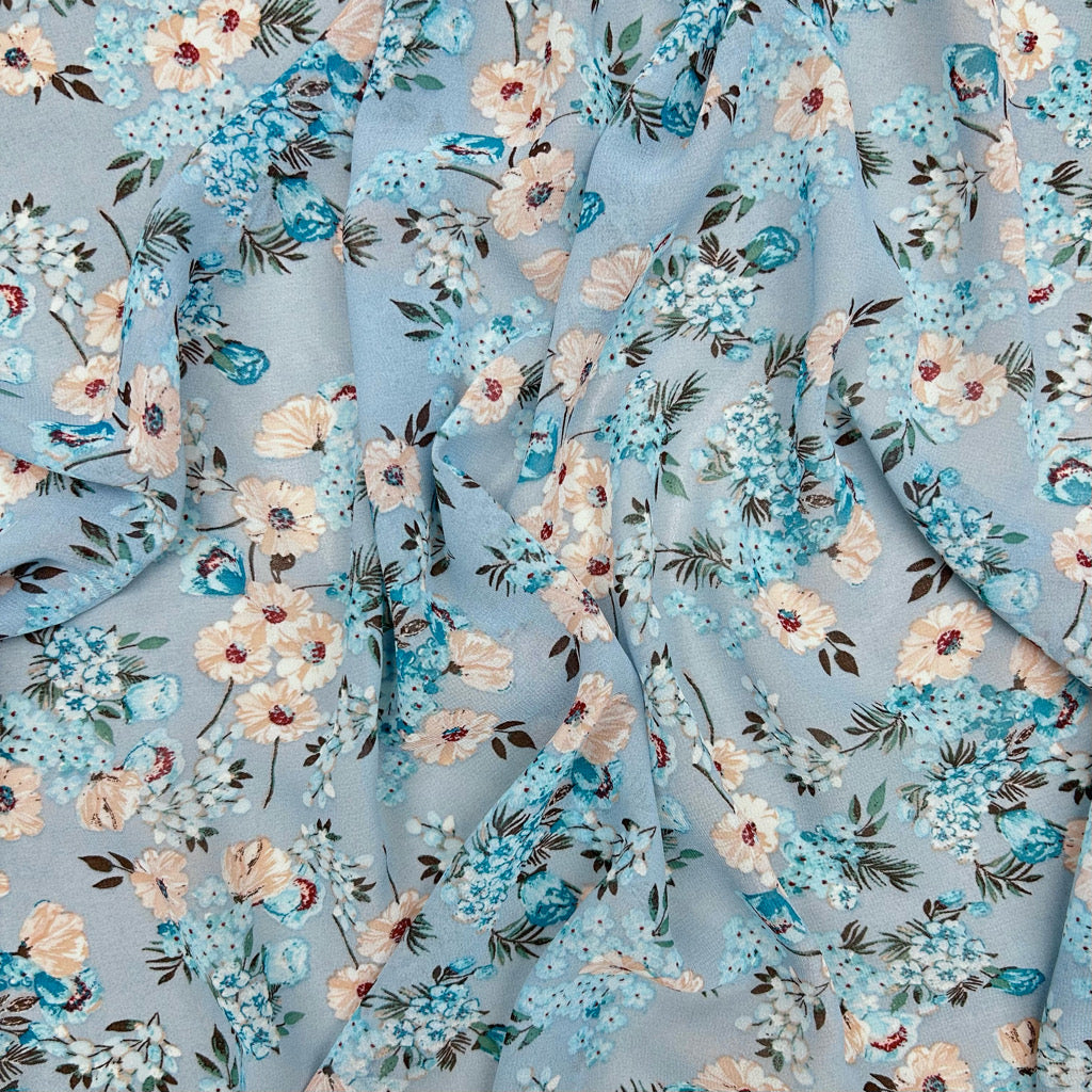 Petite Bouquet Chiffon Fabric