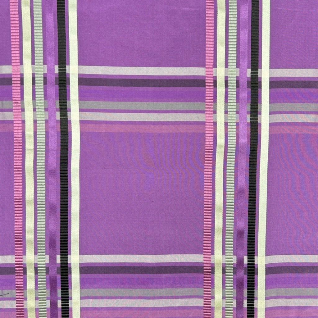 Colour Line Silk Curtain Fabric