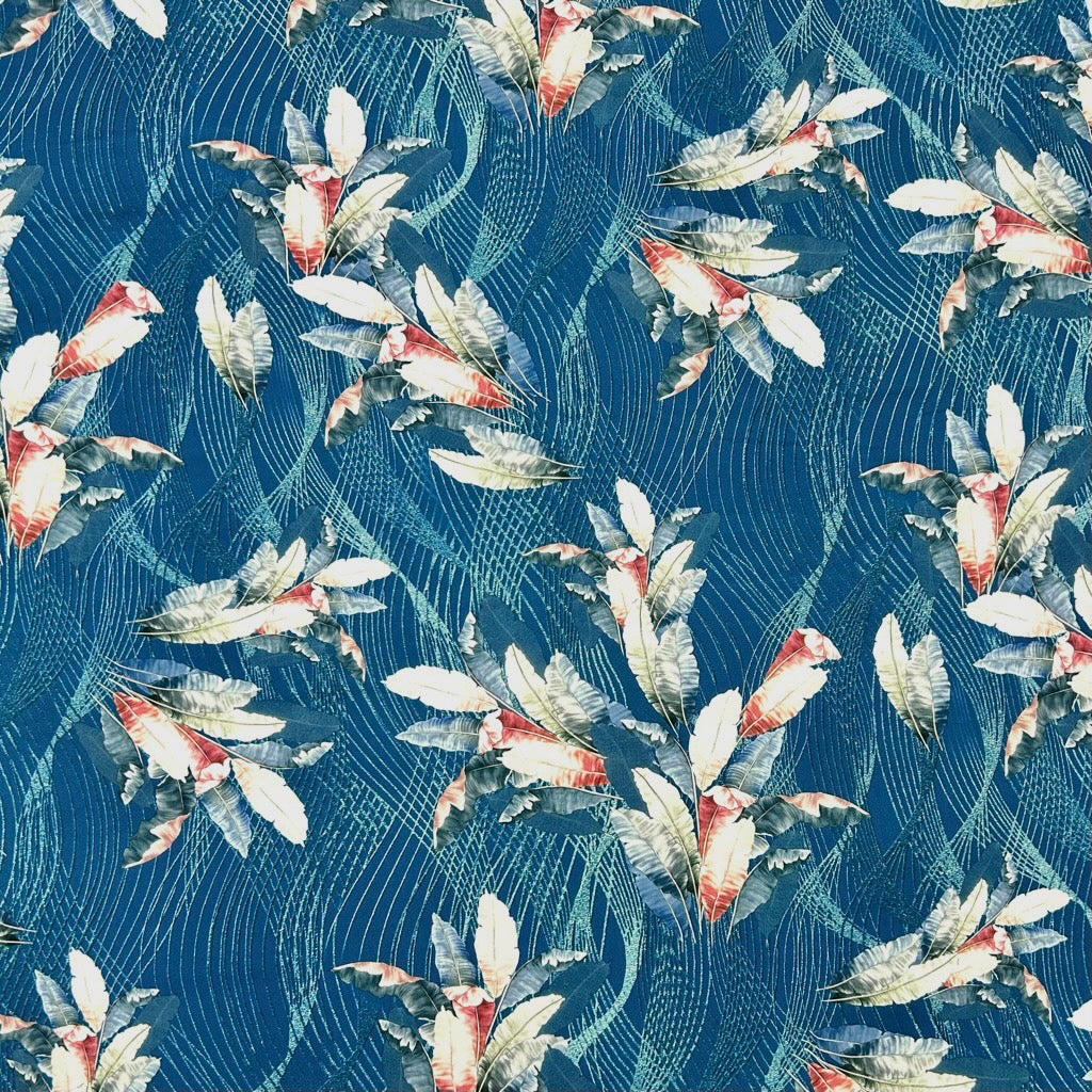 Palm Weave Viscose Challis Fabric