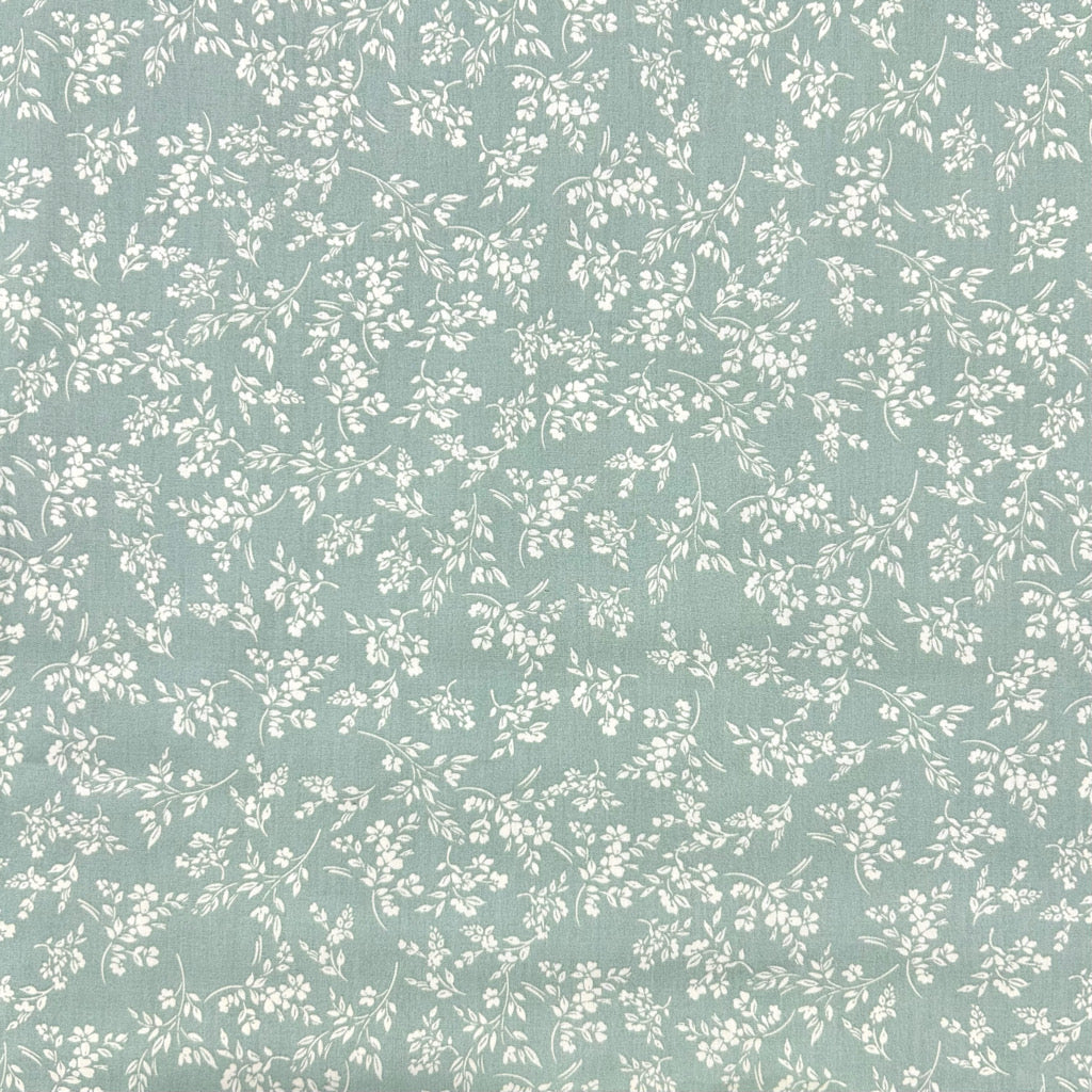 Vintage Ditsy Rose & Hubble Cotton Poplin Fabric