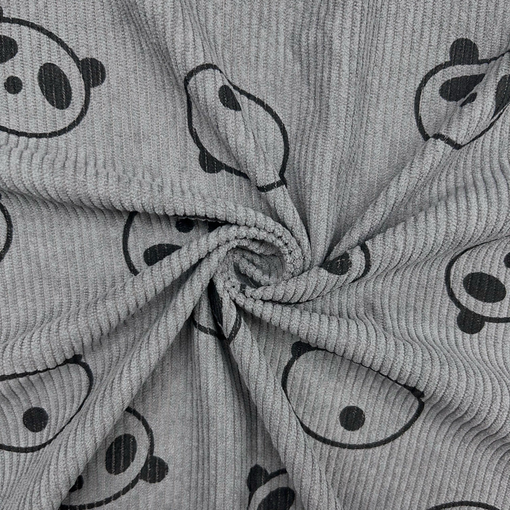 Panda Buddies Stretch Corduroy Fabric