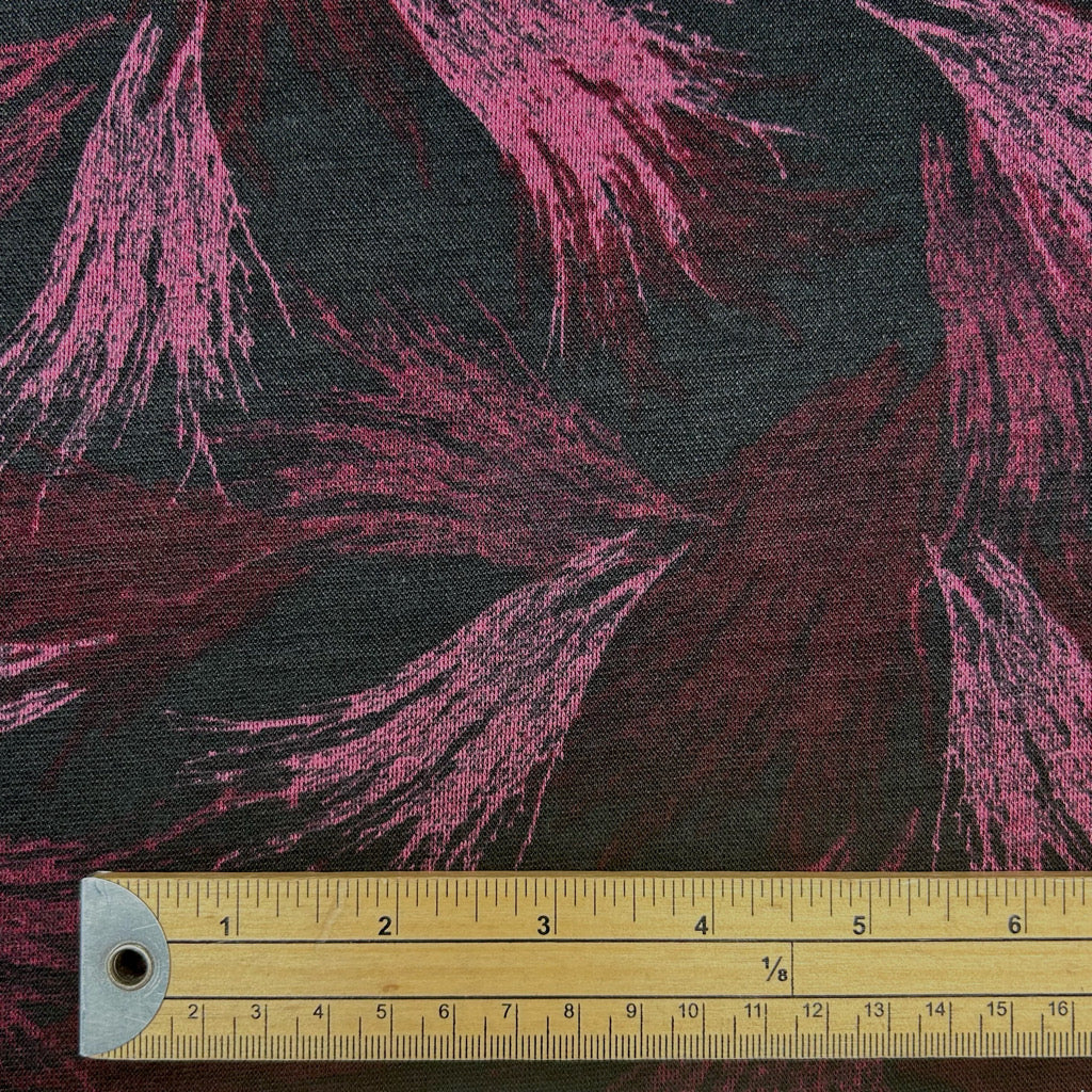 Flowing Feathers Digital Modal-Touch Jersey Fabric