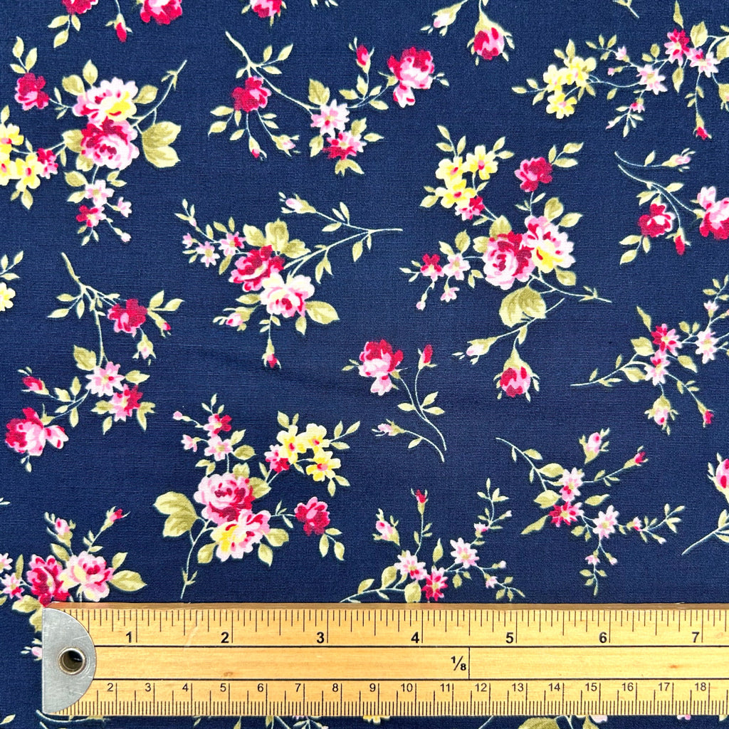 Petal Breeze Rose & Hubble Cotton Poplin Fabric