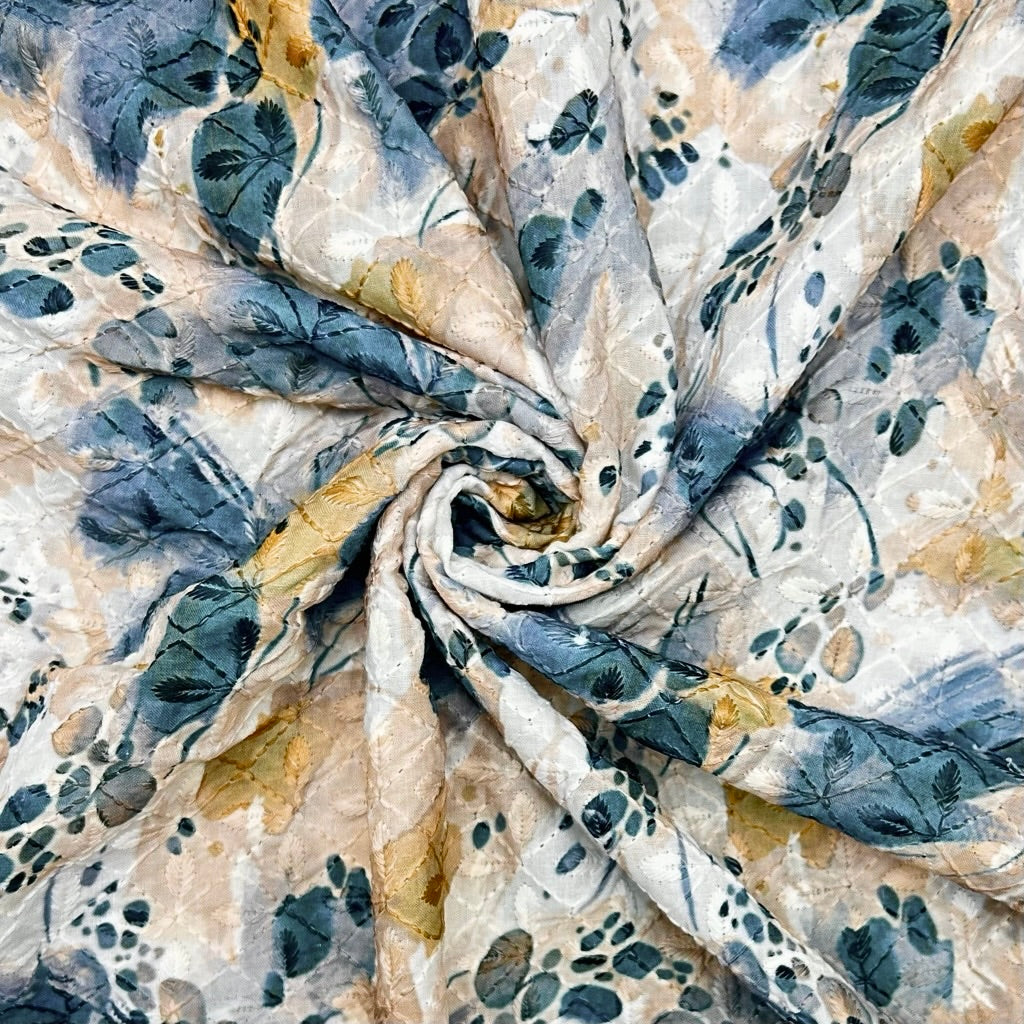 Nature&#39;s Palette Embroidered Polycotton Fabric