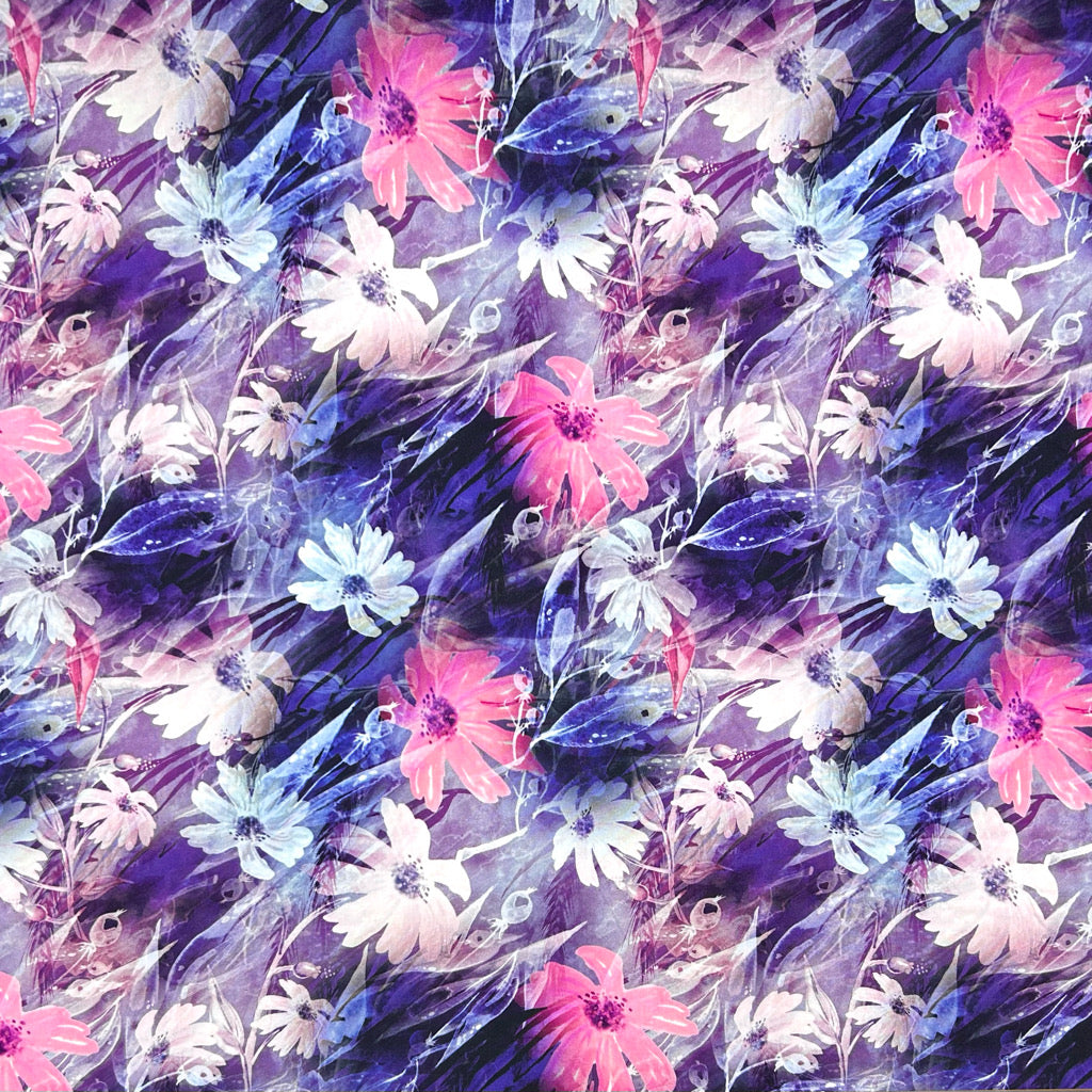 Dreamy Petals Viscose Poplin Fabric
