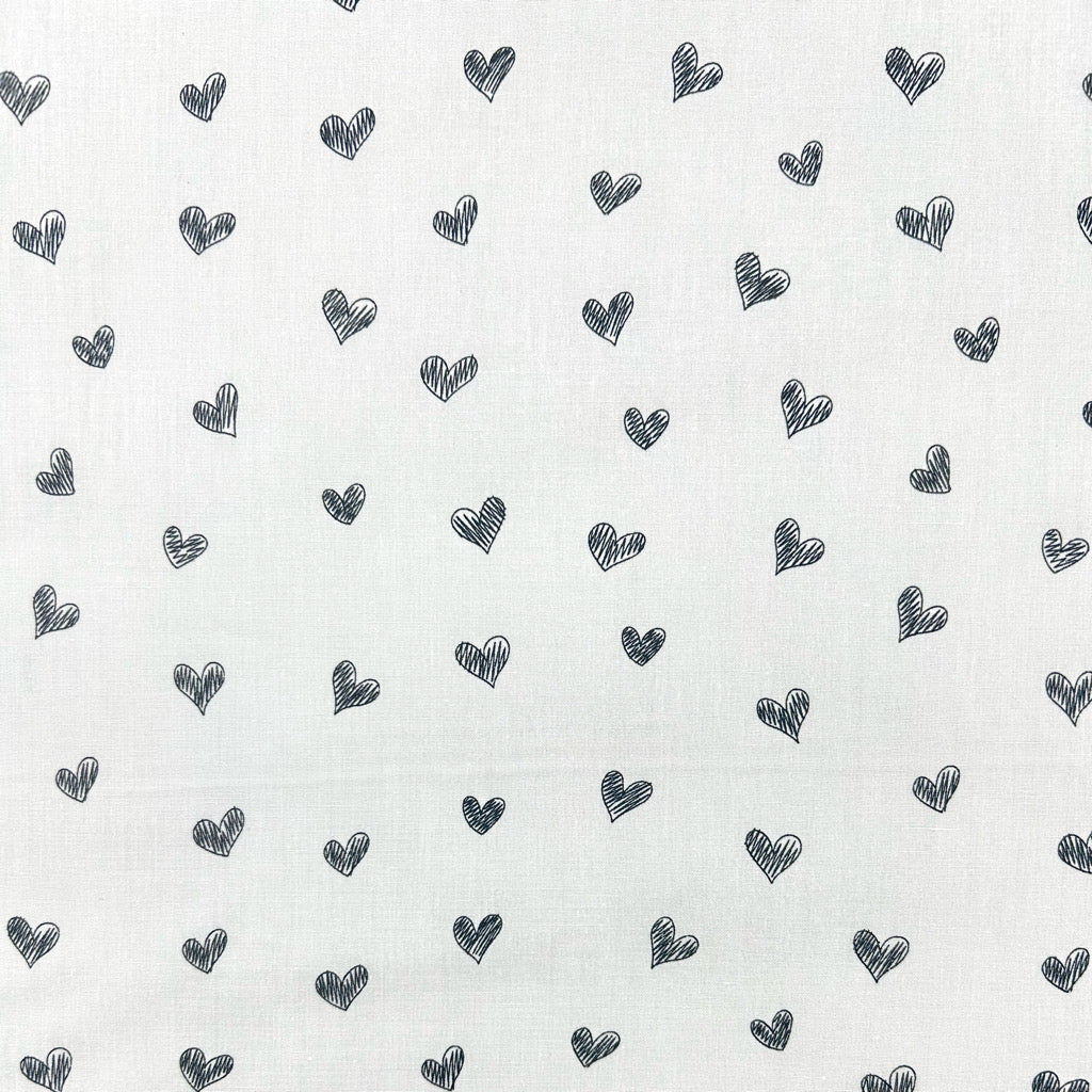 Little Hearts Cotton Poplin Fabric