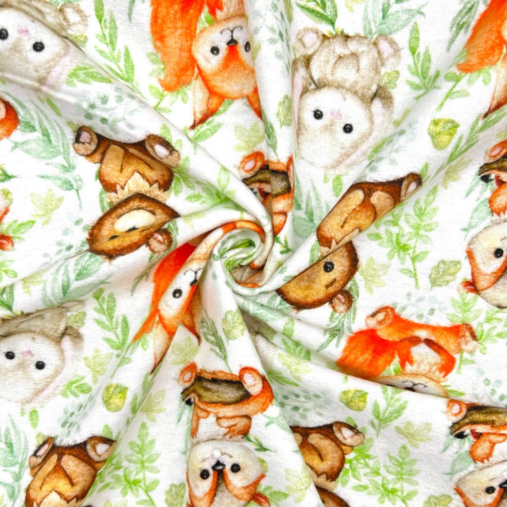 Forest Friends Brushed Cotton Fabric