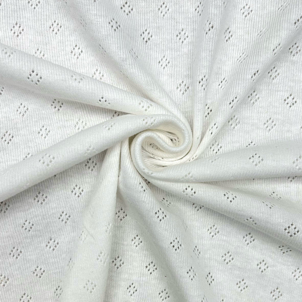 Tiny Diamond Pointelle Jersey Fabric