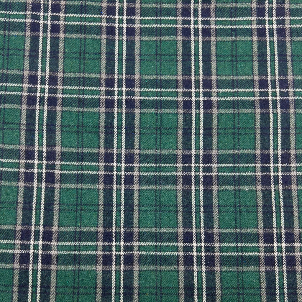 Tartan Check Wool Blend Fabric - Pound Fabrics