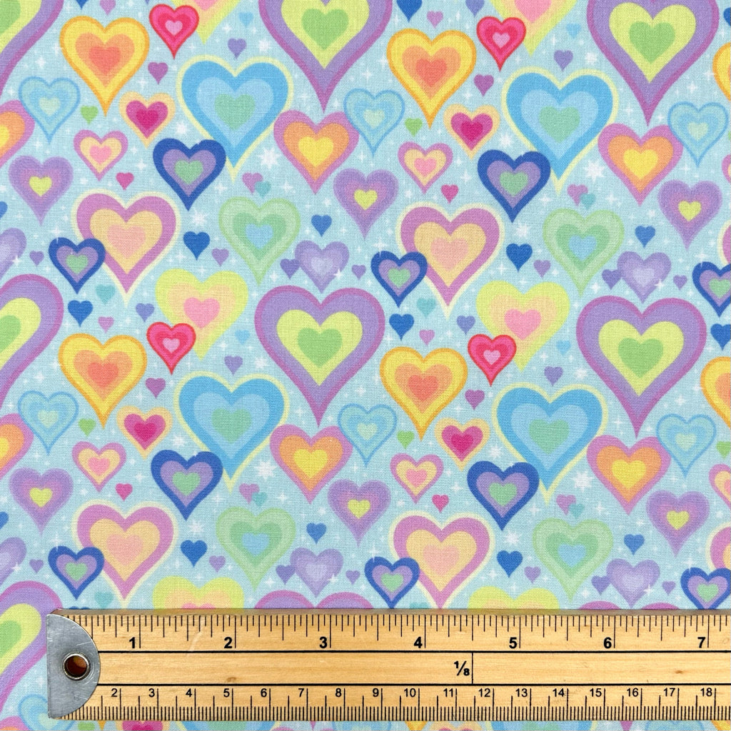 Joyful Hearts Polycotton Fabric