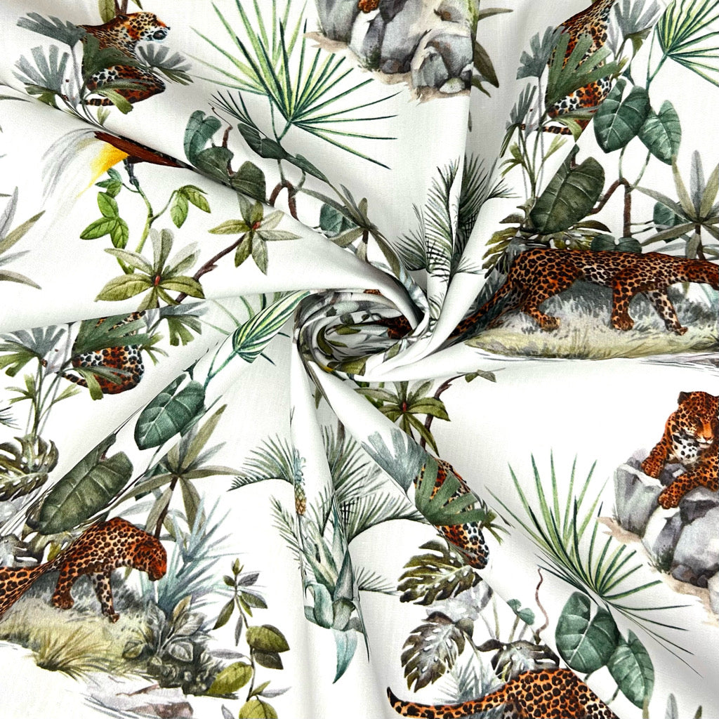 Wild Tropics Cotton Poplin Fabric