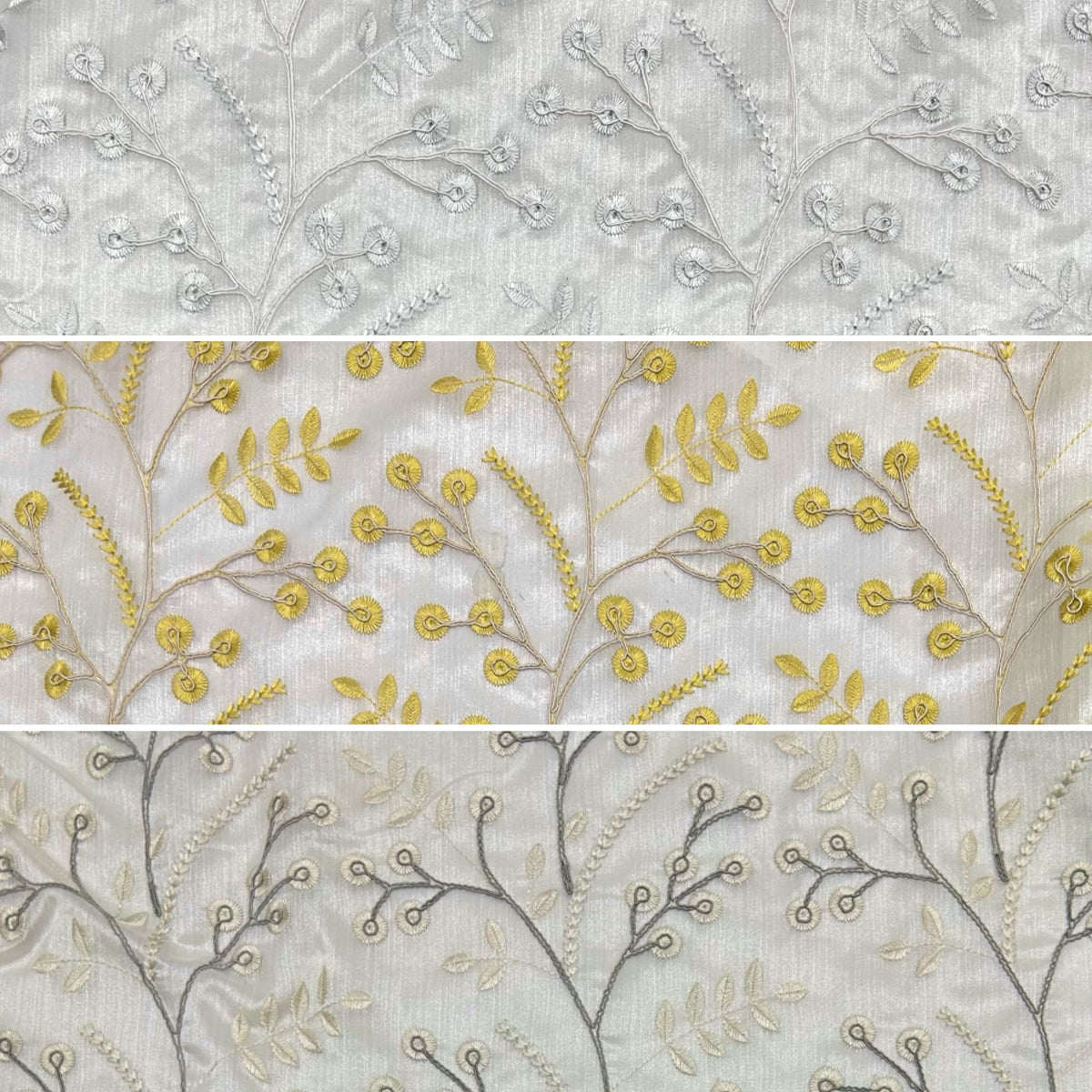 Floral Lace Embroidery Curtain Voile Fabric