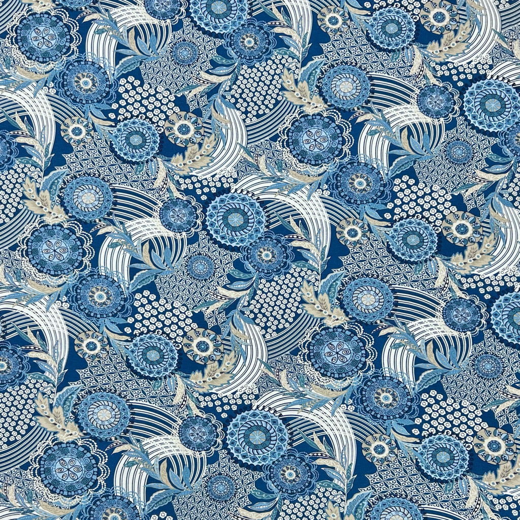 Boho Floral Viscose Jersey Fabric