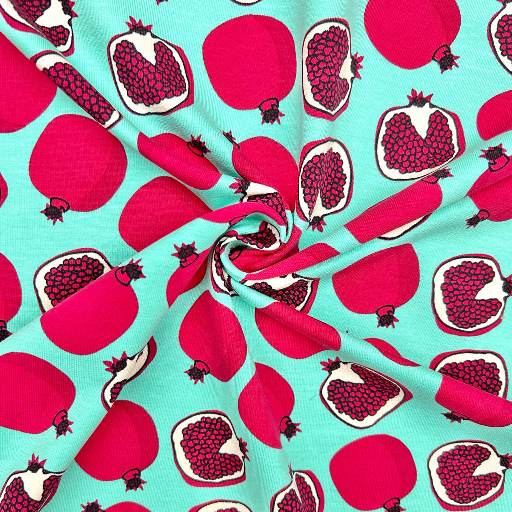 Pomegranate Pop French Terry Fabric