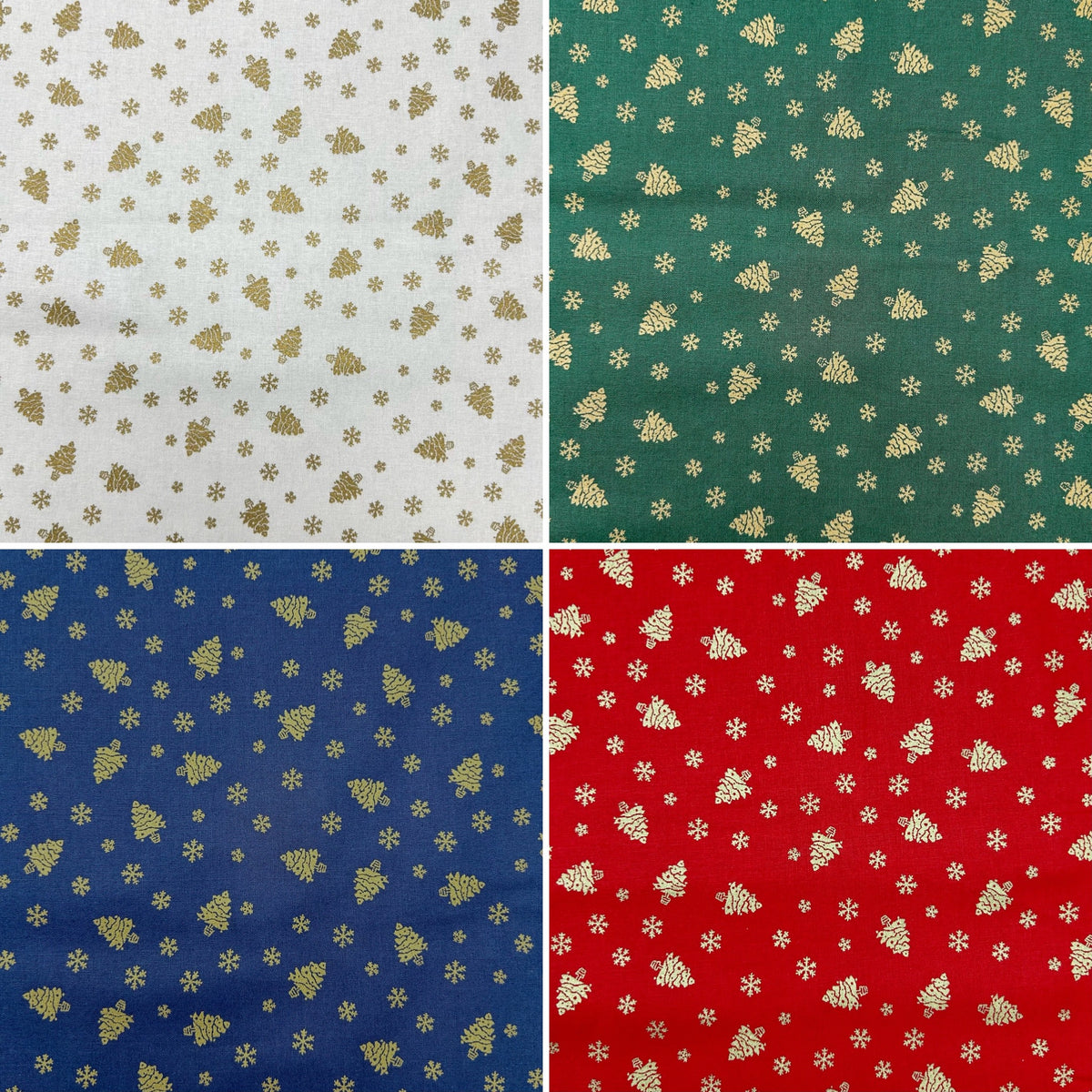 Mini Trees Christmas Cotton Fabric