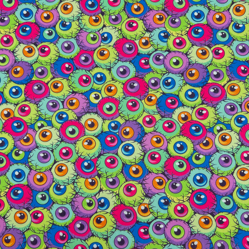 Monster Eyes Polycotton Fabric