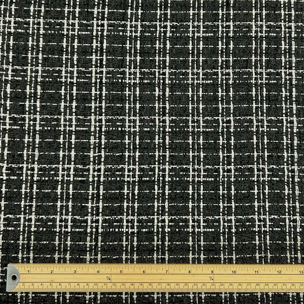 Lurex Checkered Tweed Fabric - Pound Fabrics