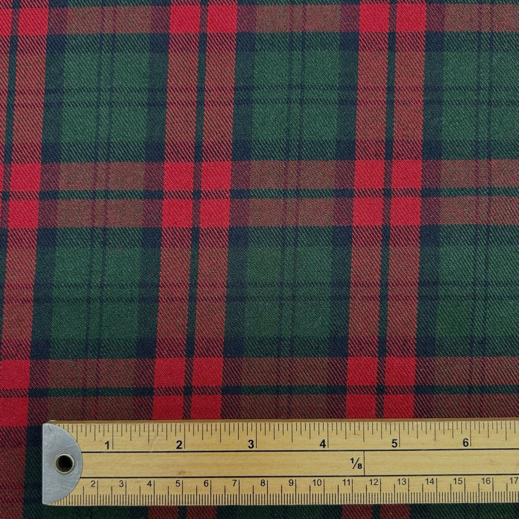 Highland Check PolyViscose Tartan Fabric