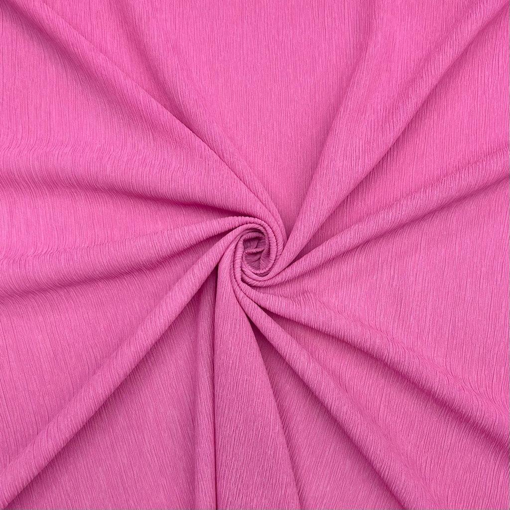 Pink Crinkle Polyester Fabric - Pound Fabrics