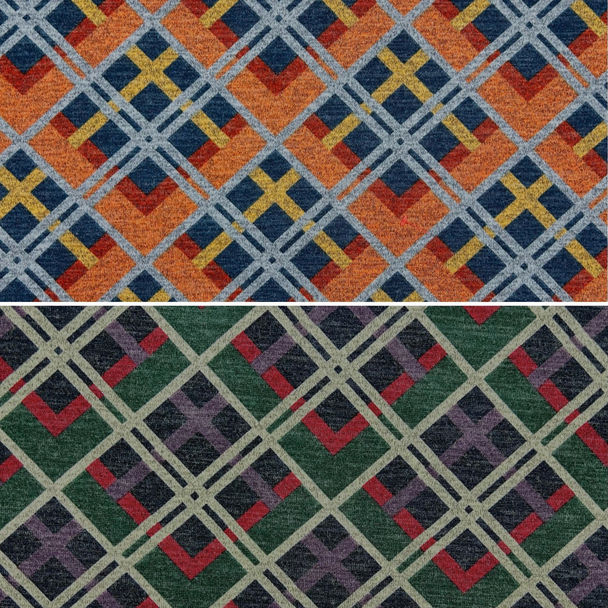 Cross Grid Premium Knit Jersey Fabric