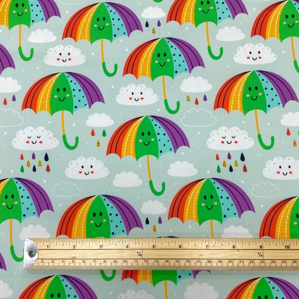 Happy Umbrellas Softshell Fabric