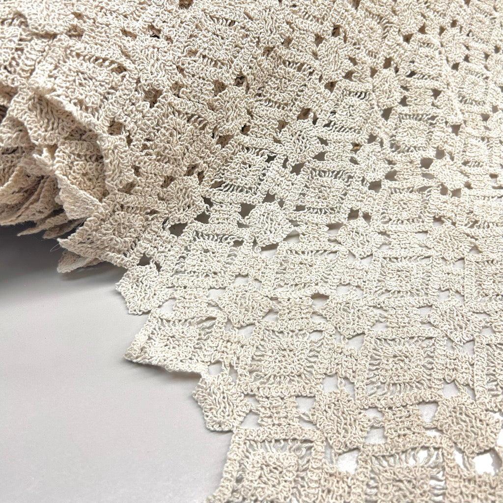 Natural Weave Crochet Lace Fabric