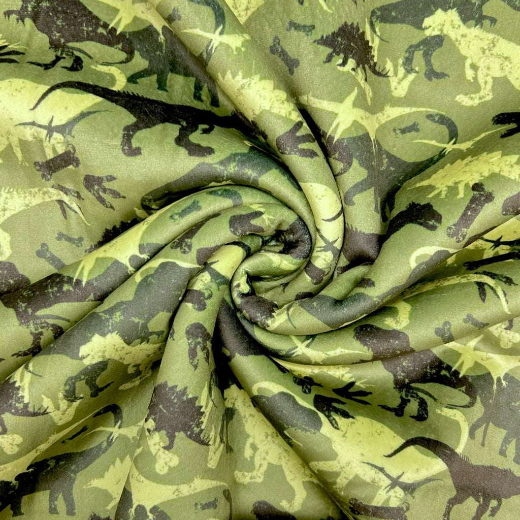 Dino Adventure Sherpa Fur Backed Fleece Fabric